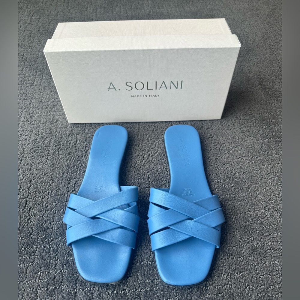 A.Soliani Tropea - Bleu Faience Nappa Sandal